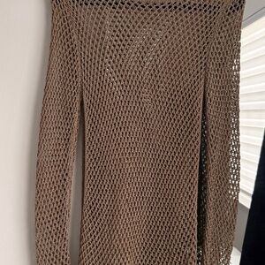 Zara Brown Knit Swim Coverup